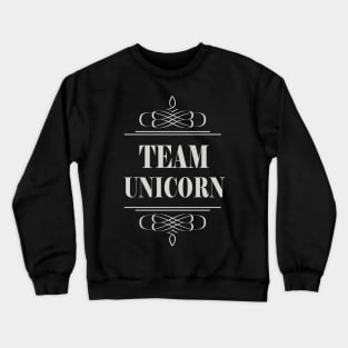 Team Unicorn Grey Swirls Crewneck Sweatshirt